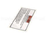 033590 Henny Penny Label-Warning Drain Pan Fre