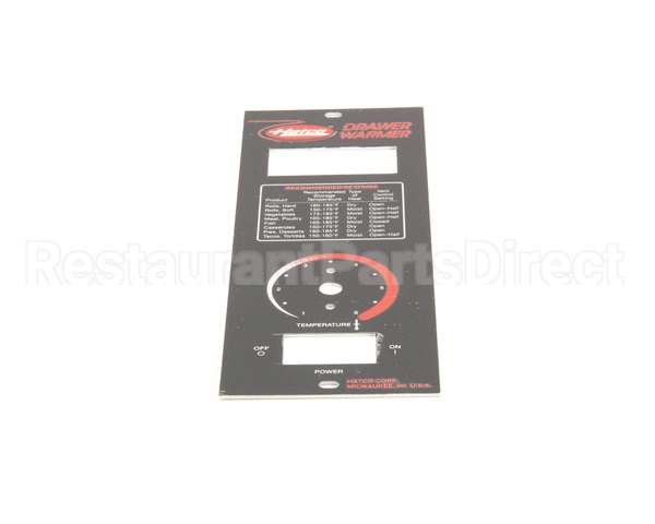 07.01.179.00 Hatco Hdw Control Face Plate