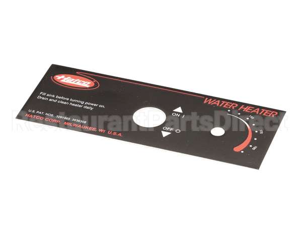 07.01.258.00 Hatco Control Plate,Fr Series