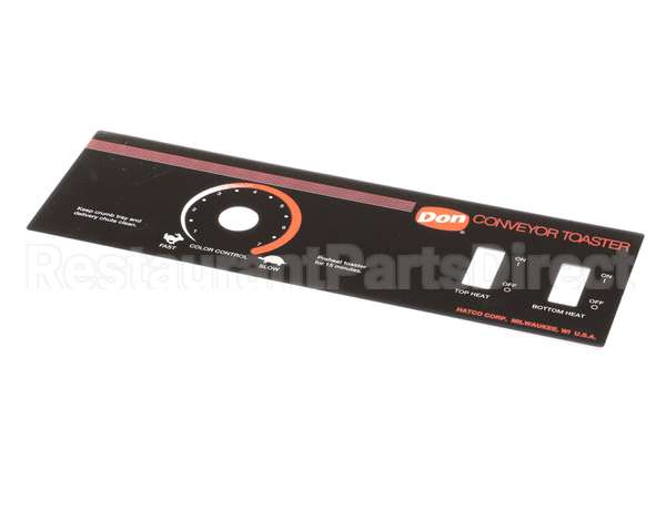 07.01.298.00 Hatco Control Plate,Tq-20,Don