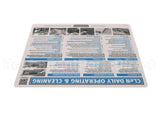 0F-047613 Hobart Label, Operating Cleaning Istr