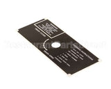 10-5938 Market Forge Plate, Drain Panel Clean Instr