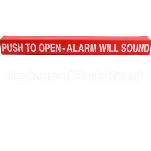 101810-1 Compatible Detex Wrap, Push Pad, Push To Open, Red