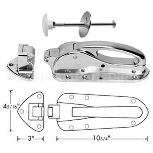 101F Compatible Premco Latch, Chrome, W/Flstrike/Ir