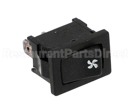 1026317A Perlick Switch, Momentary, Black, Fan Symbol