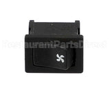 1026317A Perlick Switch, Momentary, Black, Fan Symbol