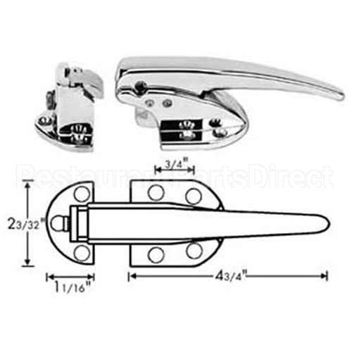 10930C00004 Compatible Kason Latch With Strike Offset 5/8 To 1-1/4