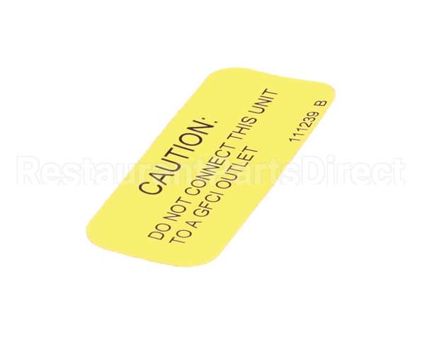 111239 Cleveland Label;Gfci Warning