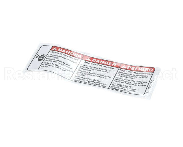 112712 American Dryer Laundry Maytag Electric Danger Label