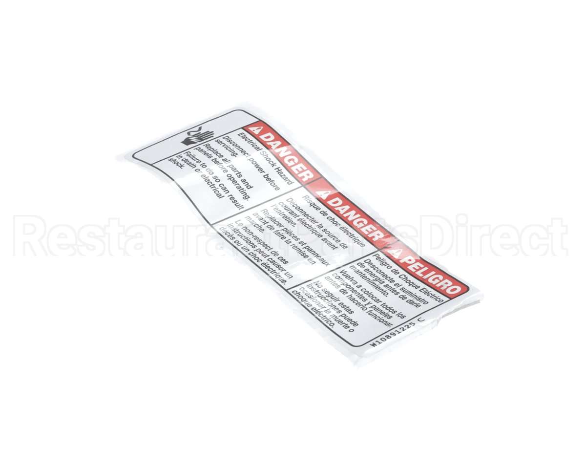 112712 American Dryer Laundry Maytag Electric Danger Label