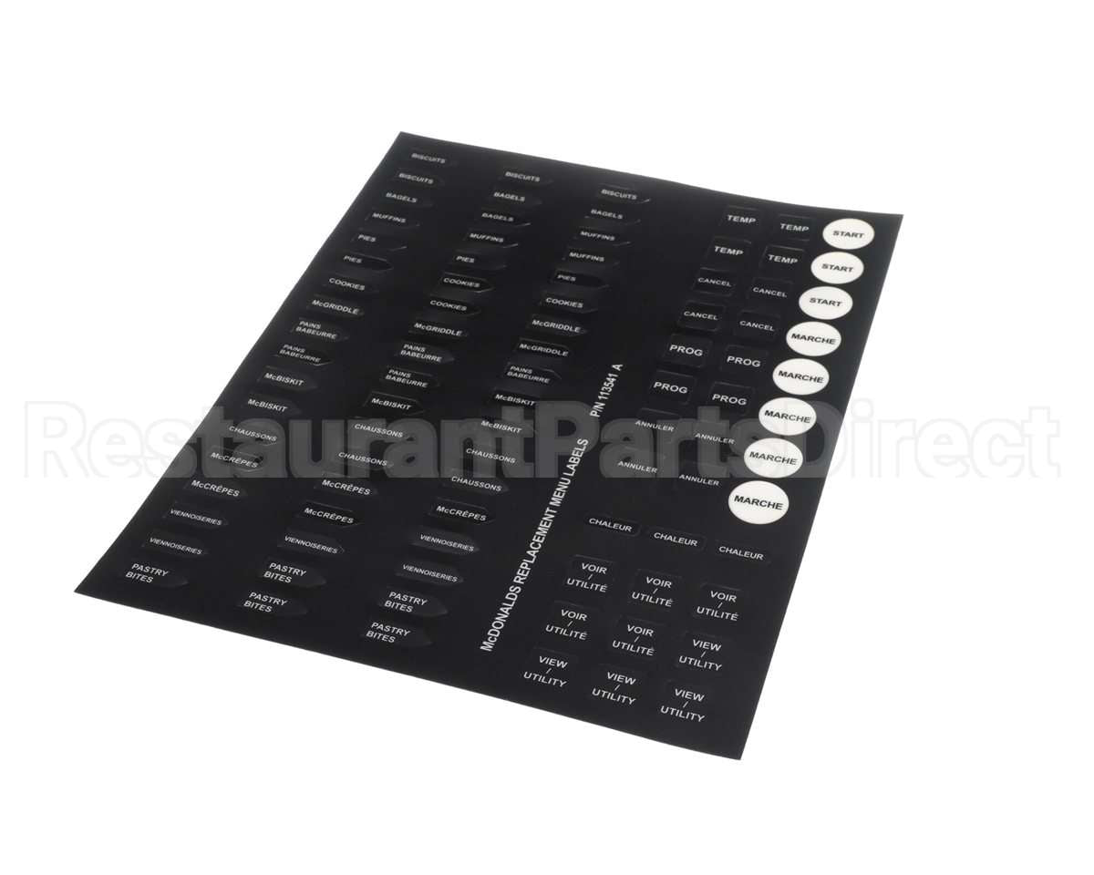 113541 Garland Mcdonalds Replacement Menu Lab