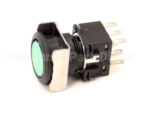 115616 Champion - Moyer Diebel Switch,Pwr,Maint.,Grn Pb,16Mm,Dpdt,Flsh
