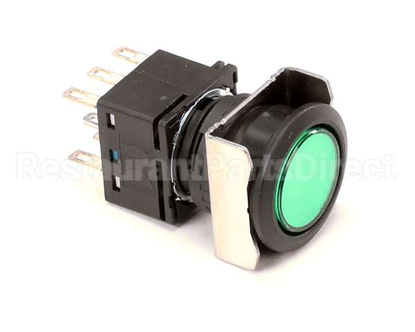 115616 Champion - Moyer Diebel Switch,Pwr,Maint.,Grn Pb,16Mm,Dpdt,Flsh