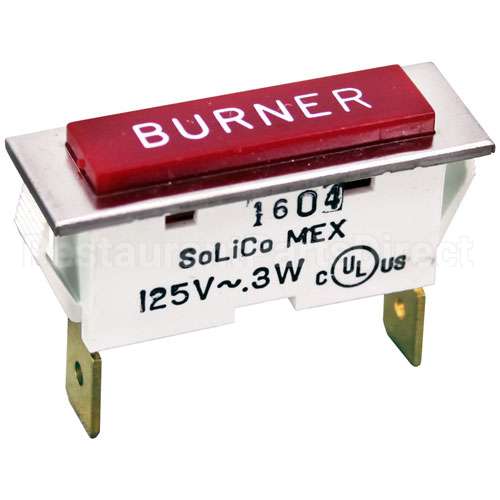 1295-5 Compatible Montague Signal Light 3/8" X 1-5/16" Red