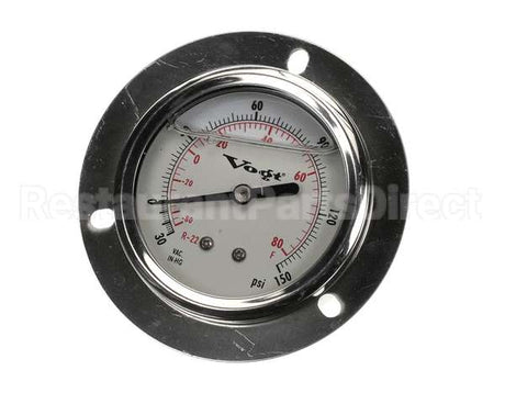 12D2590G08 Vogt Ice Machines Gage, 2.5" Lqd Filled, 30"-150