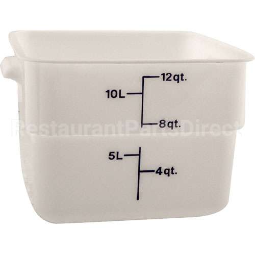 12SFSP148 Compatible Cambro Container Sq 12Qt -148 Poly/White