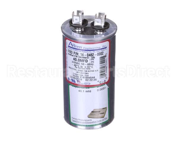 14-0482-0002 Fbd Compressor, Run Capacitor,40 M