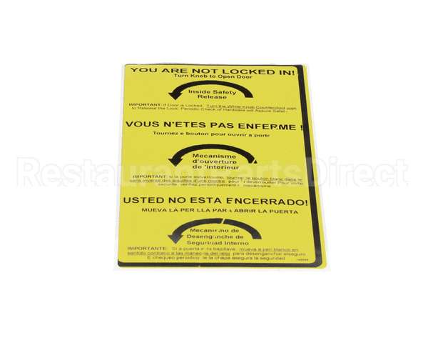 146868 Norlake Safety Sticker