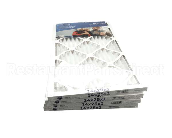 14X25X1-M13-C-P4 Carrier Merv 13 1" Air Filter, 14"X25"X1", 4 Pac