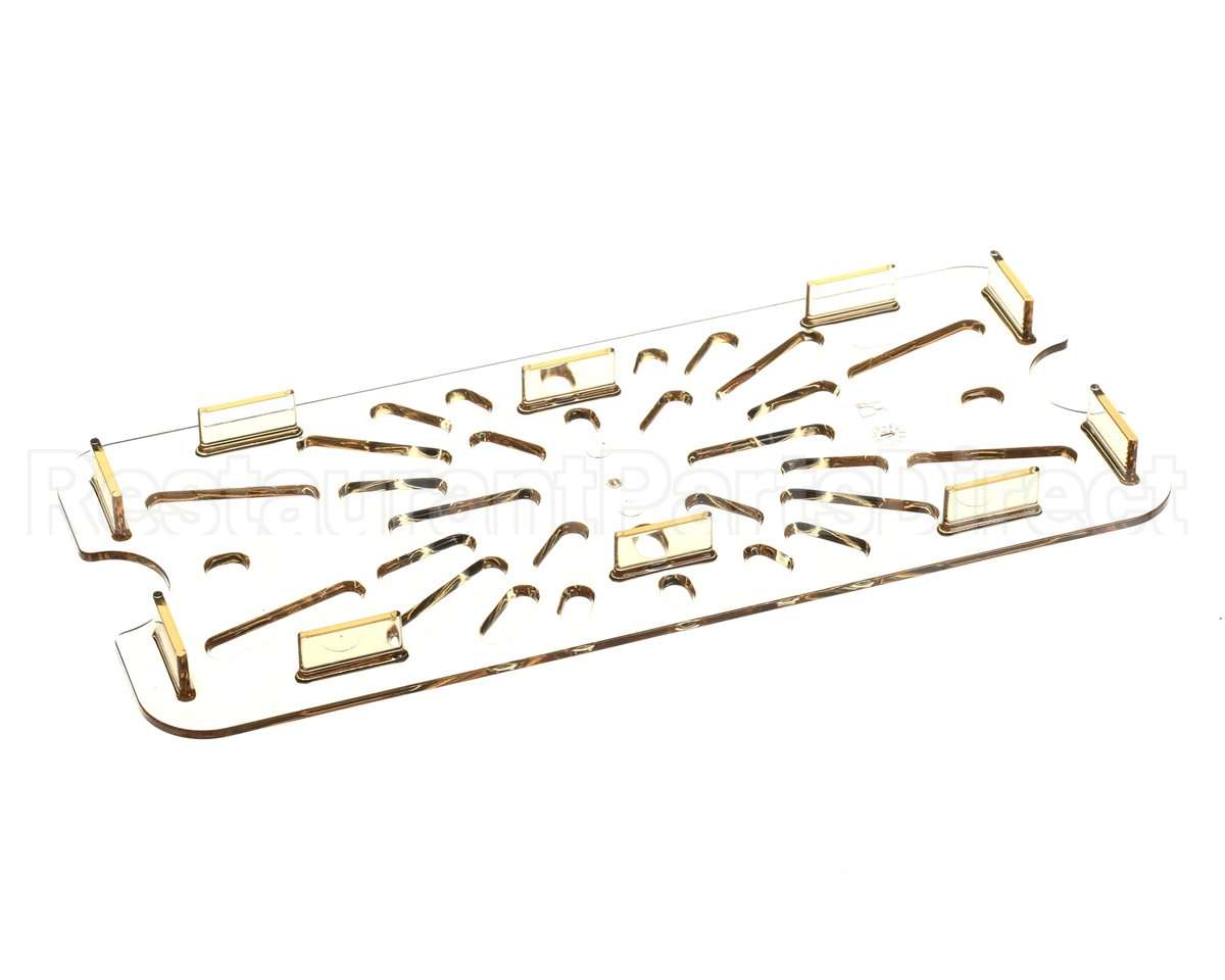 156818 Duke Shelf,Drain 1/3 Size-Amber 6-15/16 X 12-