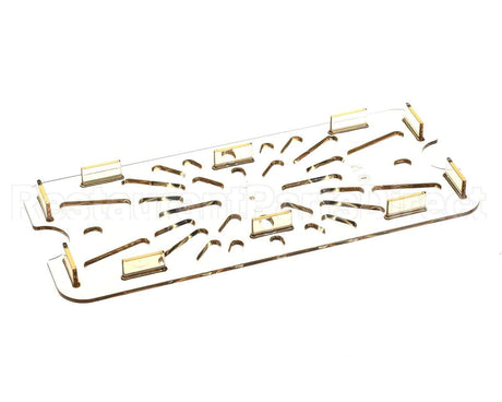 156818 Duke Shelf,Drain 1/3 Size-Amber 6-15/16 X 12-