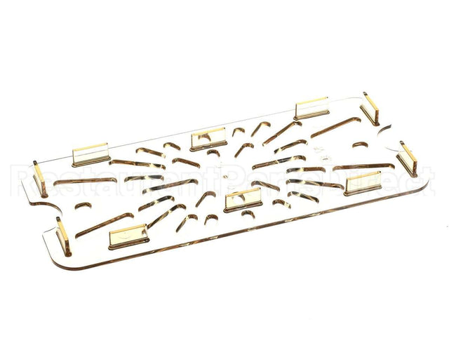 156818 Duke Shelf,Drain 1/3 Size-Amber 6-15/16 X 12-