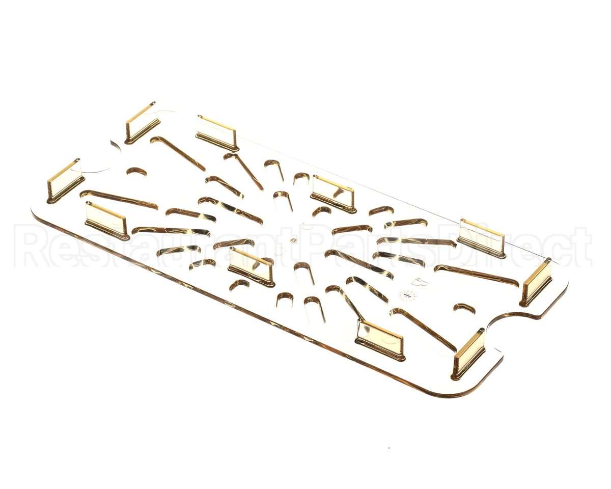 156818 Duke Shelf,Drain 1/3 Size-Amber 6-15/16 X 12-