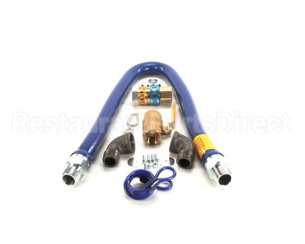 16100KIT48 Dormont Gas Hose, Blue, 1" X 48", Snapfast,Valve