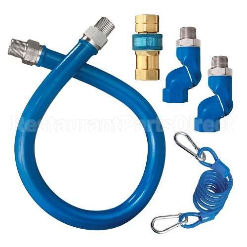 1650BPQ2SR48 Compatible Dormont Gas Hose Kit, 1/2" X 48", With Swivels