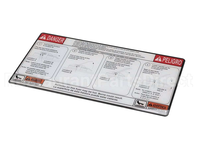 168572 Henny Penny Label-Lid Instr Eng/Spa