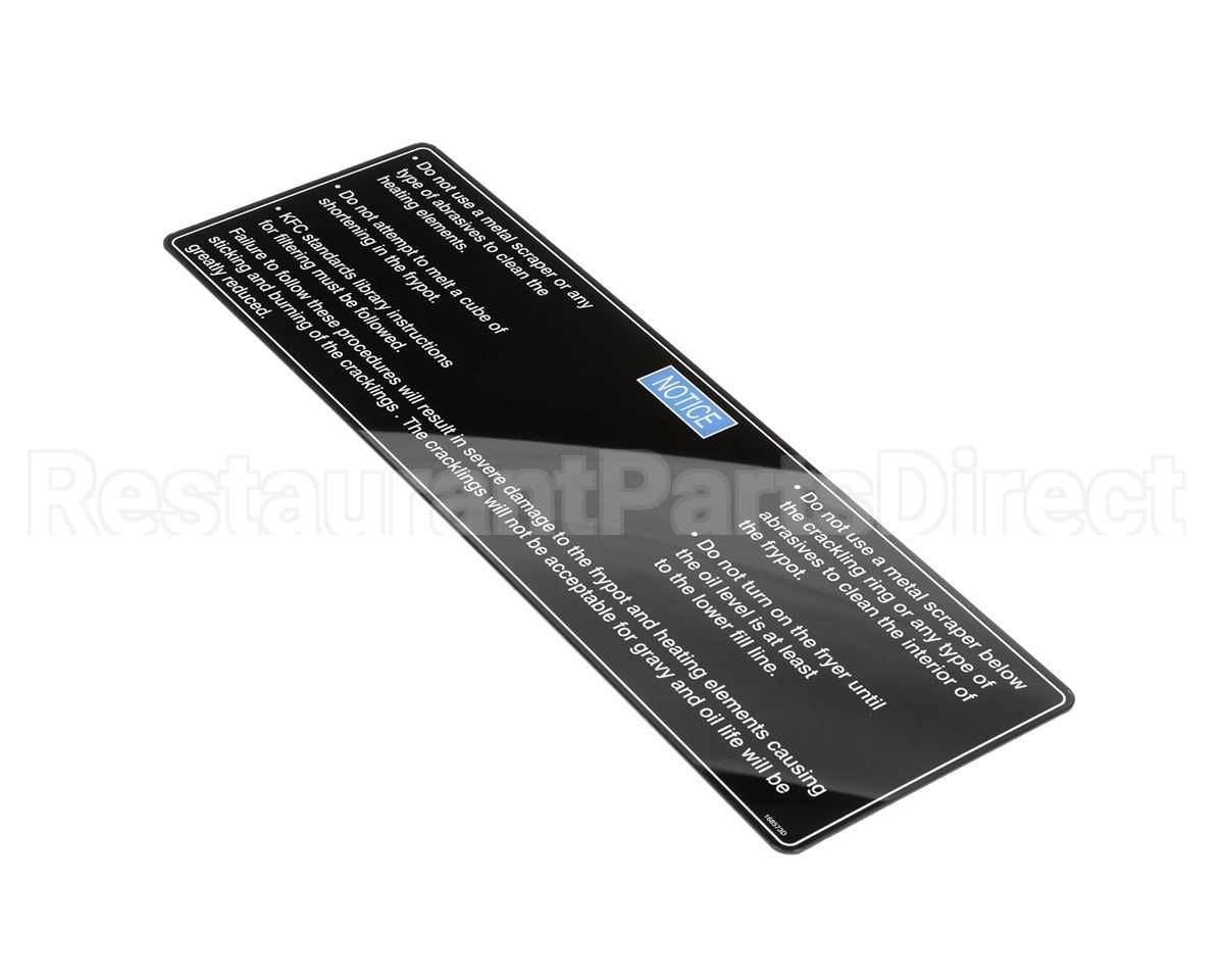 168573 Henny Penny Acrylic Label