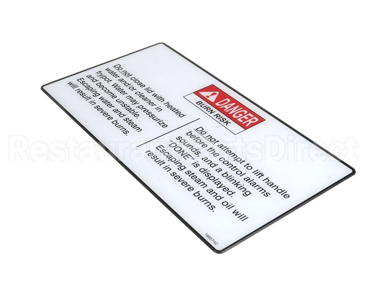 168574 Henny Penny Label-Operation Hazards,Velo