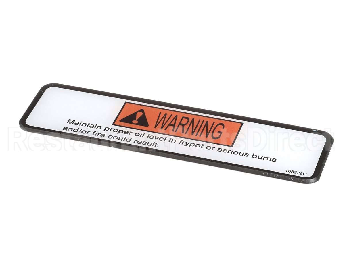 168576 Henny Penny Label-Danger Shortening-Evol