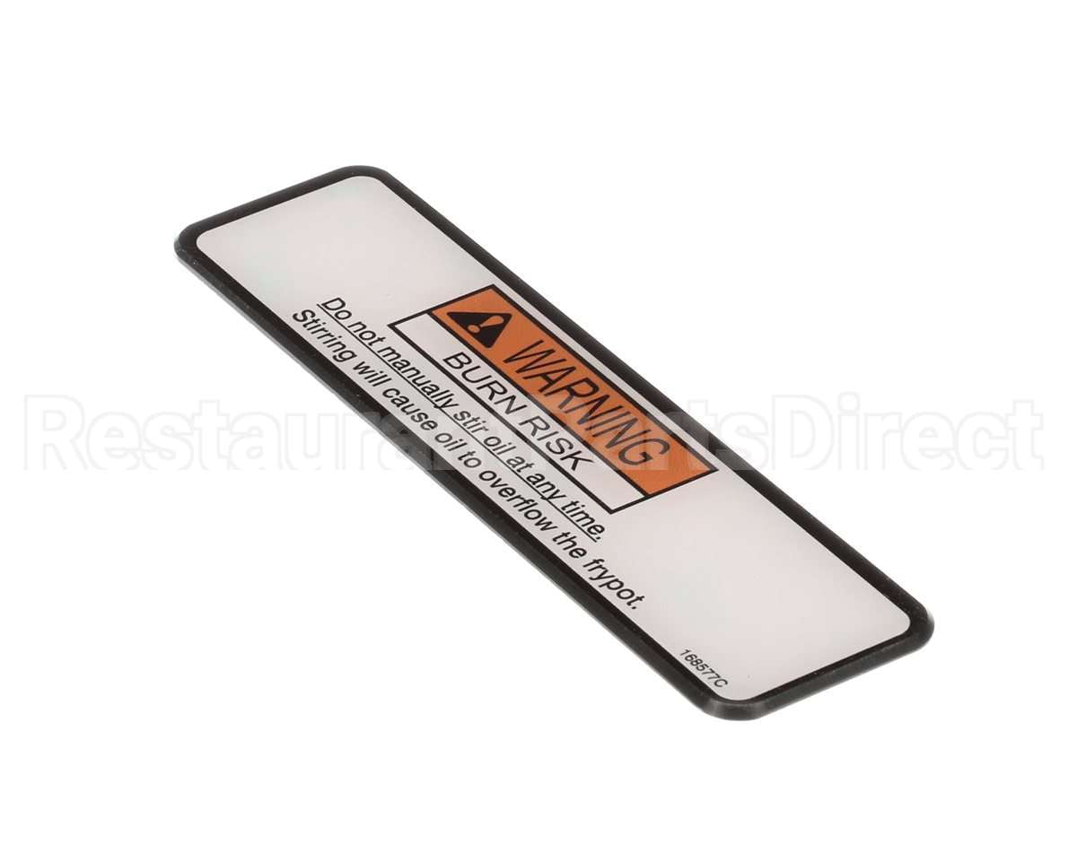 168577 Henny Penny Label-Danger Stirring-Velo