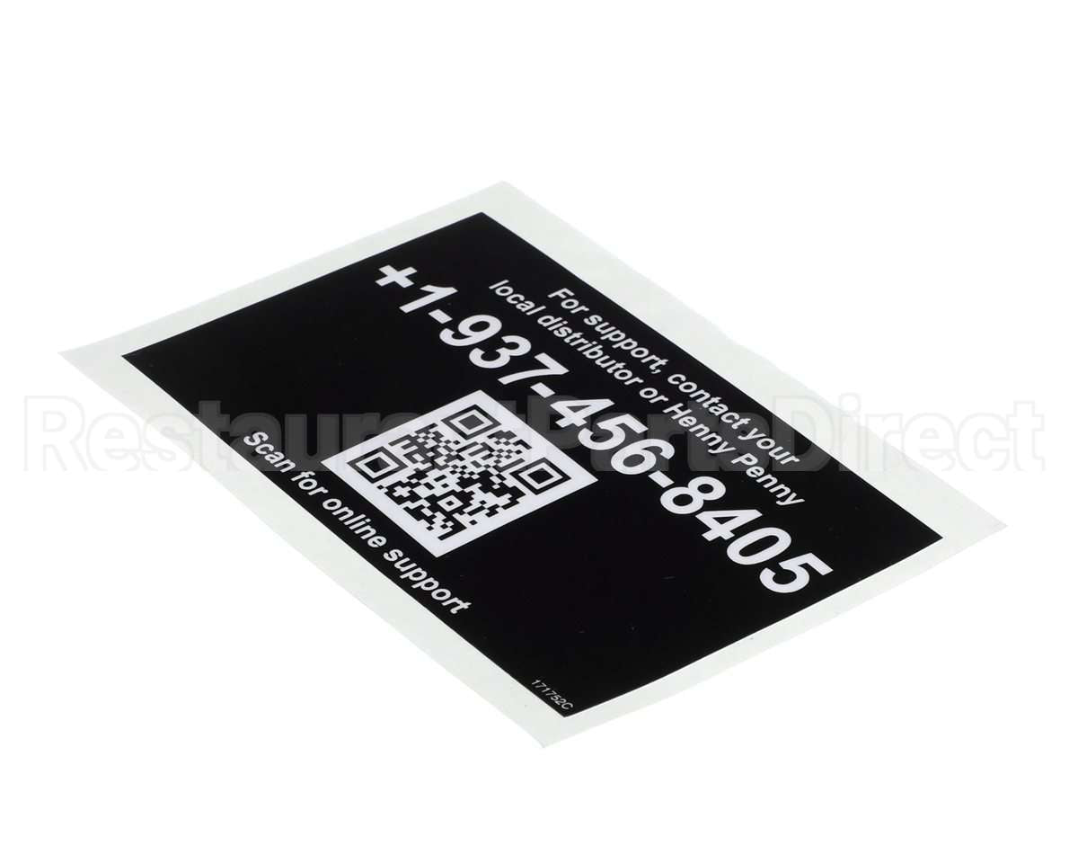 171752 Henny Penny Label-Tech Support, Intl