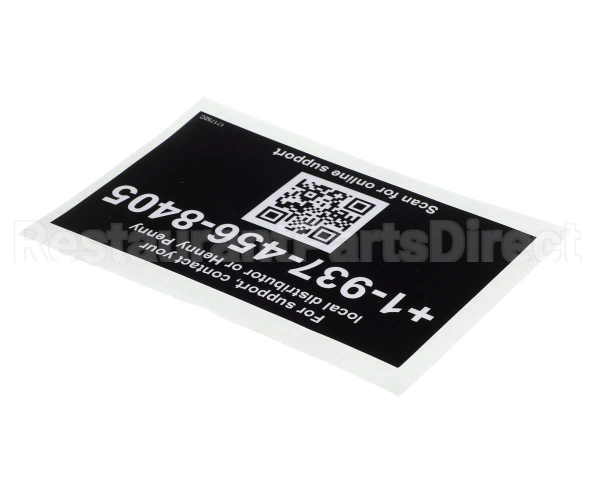 171752 Henny Penny Label-Tech Support, Intl