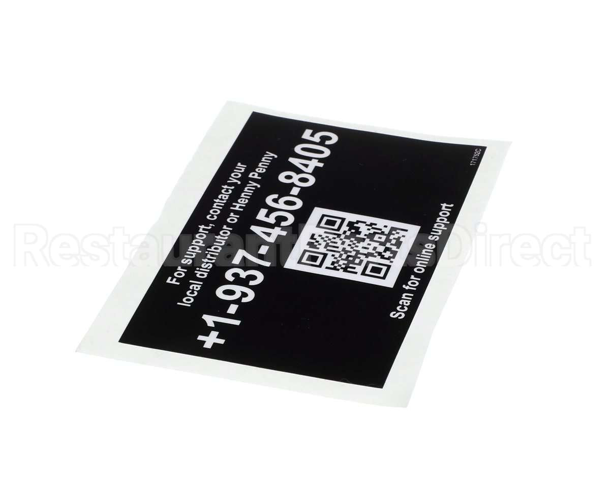 171752 Henny Penny Label-Tech Support, Intl