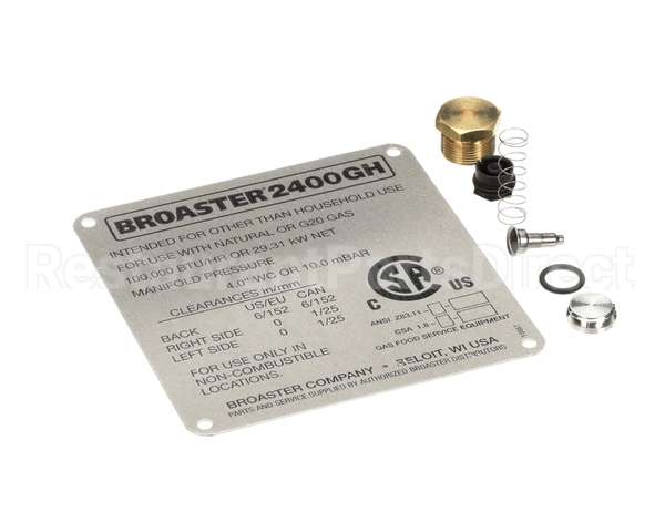 17714 Broaster Kit- Conversion, 2400Gh To Ng