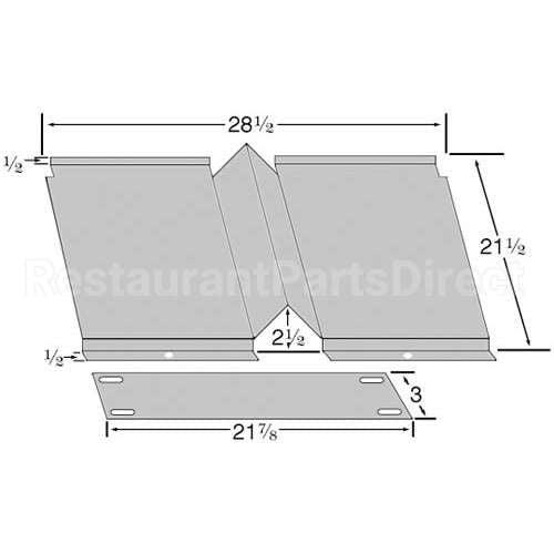 17861 Compatible Blodgett Deflector, Oven Bottom