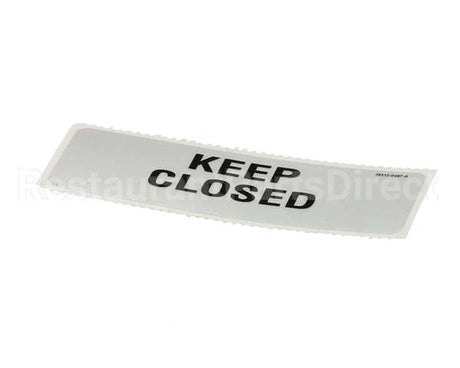 18312-0497 Carter Hoffmann Keep Closed Decal