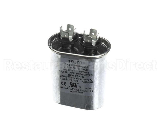 19J07 Lennox Run Capacitor, 7.5 Mfd, 440V, Oval