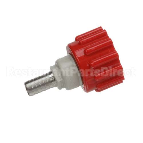 20-1104-20 Lancer Bib Connector, Ss 3/8 Barb,Red