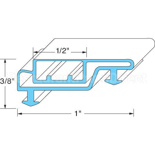 20-11389-0001 Compatible Anthony Door Gasket 21-3/4W X 50-3/4 L Od