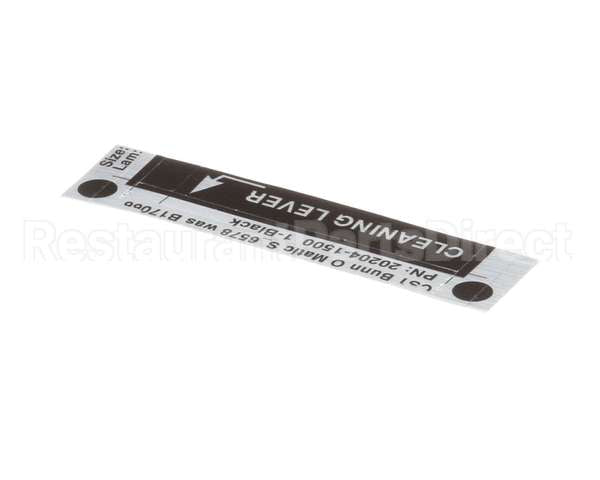 20204.1500 Bunn Decal, Cleaning Lever