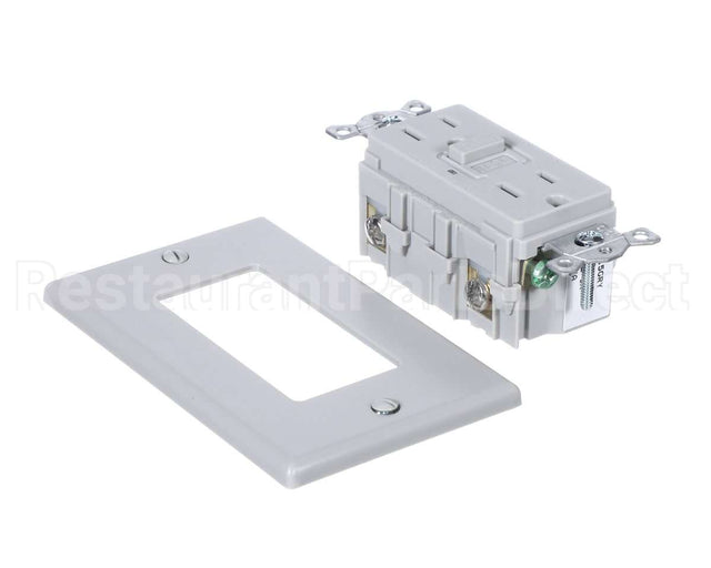 212372 Duke Recpt, 5-15Gfci Dup Gray 15A 1