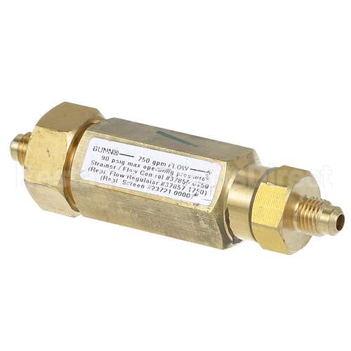 22300.0750 Compatible Bunn Strainer/Flow Control 1/4 Flare X 4-1/4