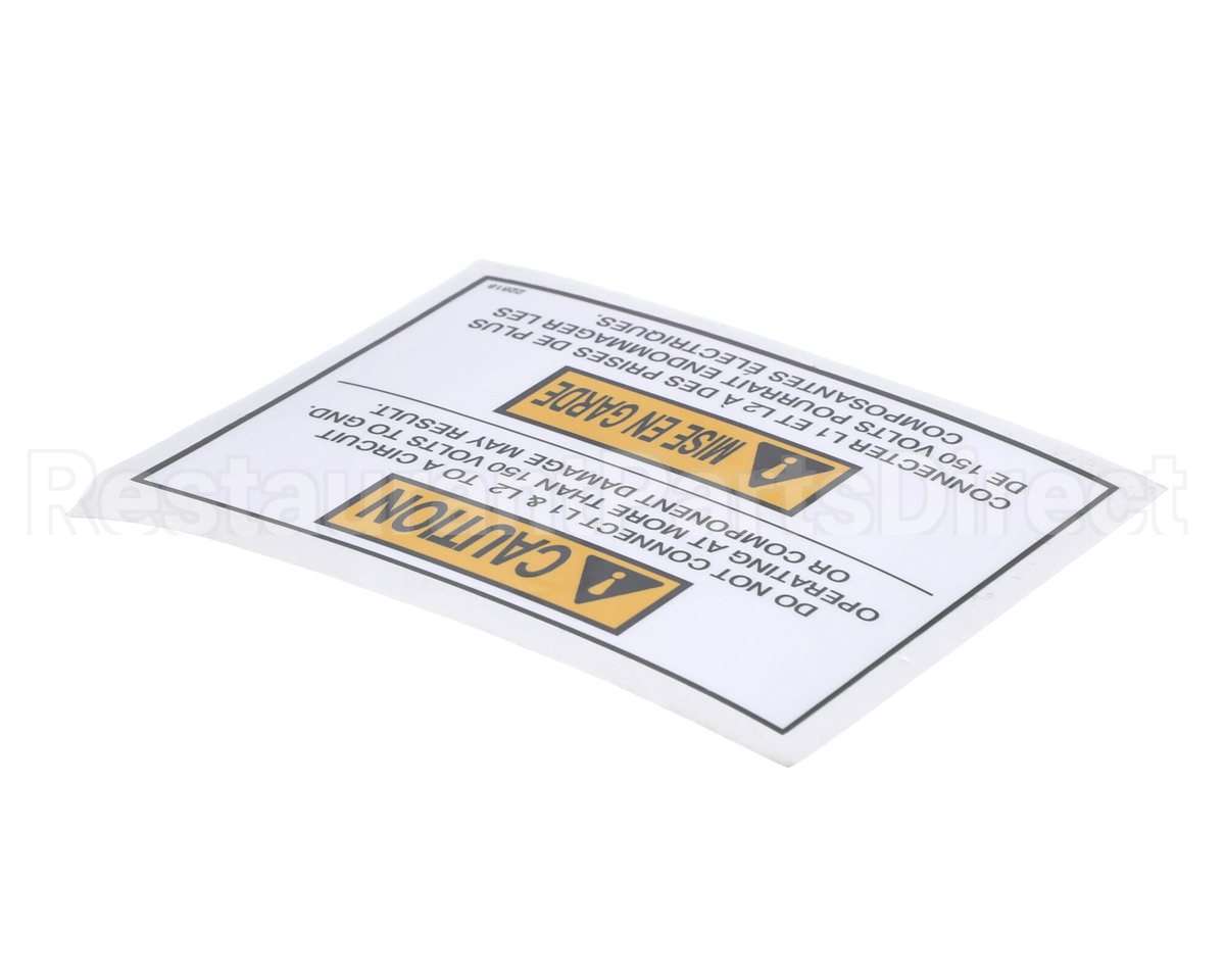 22818 Henny Penny Label-Caution V To Gnd Max