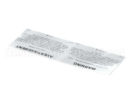 23315 Ultrafryer Decal, Warning Electrical Grou