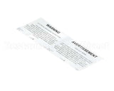 23315 Ultrafryer Decal, Warning Electrical Grou