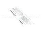 23315 Ultrafryer Decal, Warning Electrical Grou